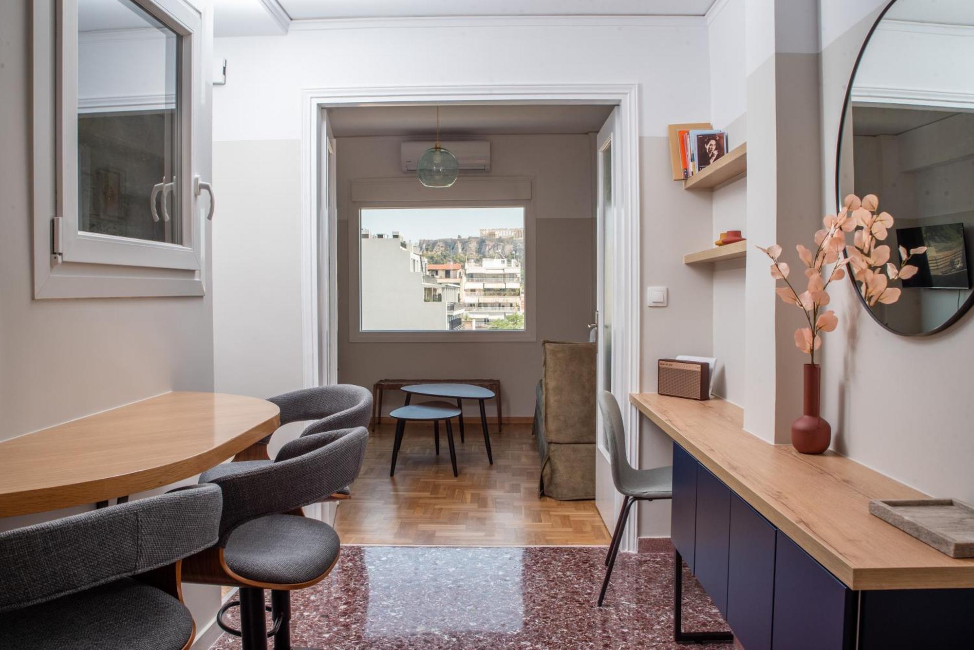 Apartamento Stunning Acropolis View - 500M Metro - At Historical Center Atenas Exterior foto